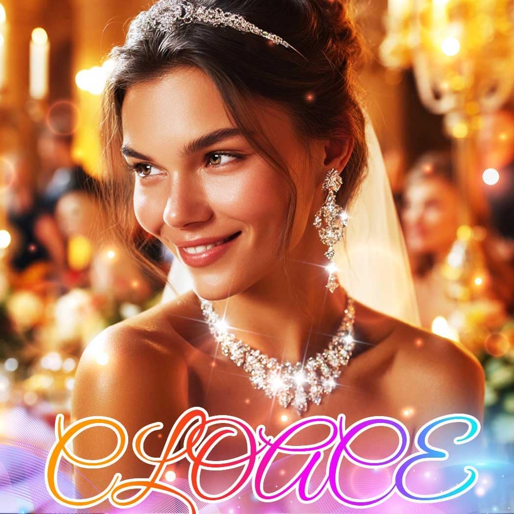 CLOACE Rhinestone Wedding Bridal Jewelry Set Silver Sparkly Earrings Bracelet Prom Necklace Jewelry Accessories for Women - Image 6