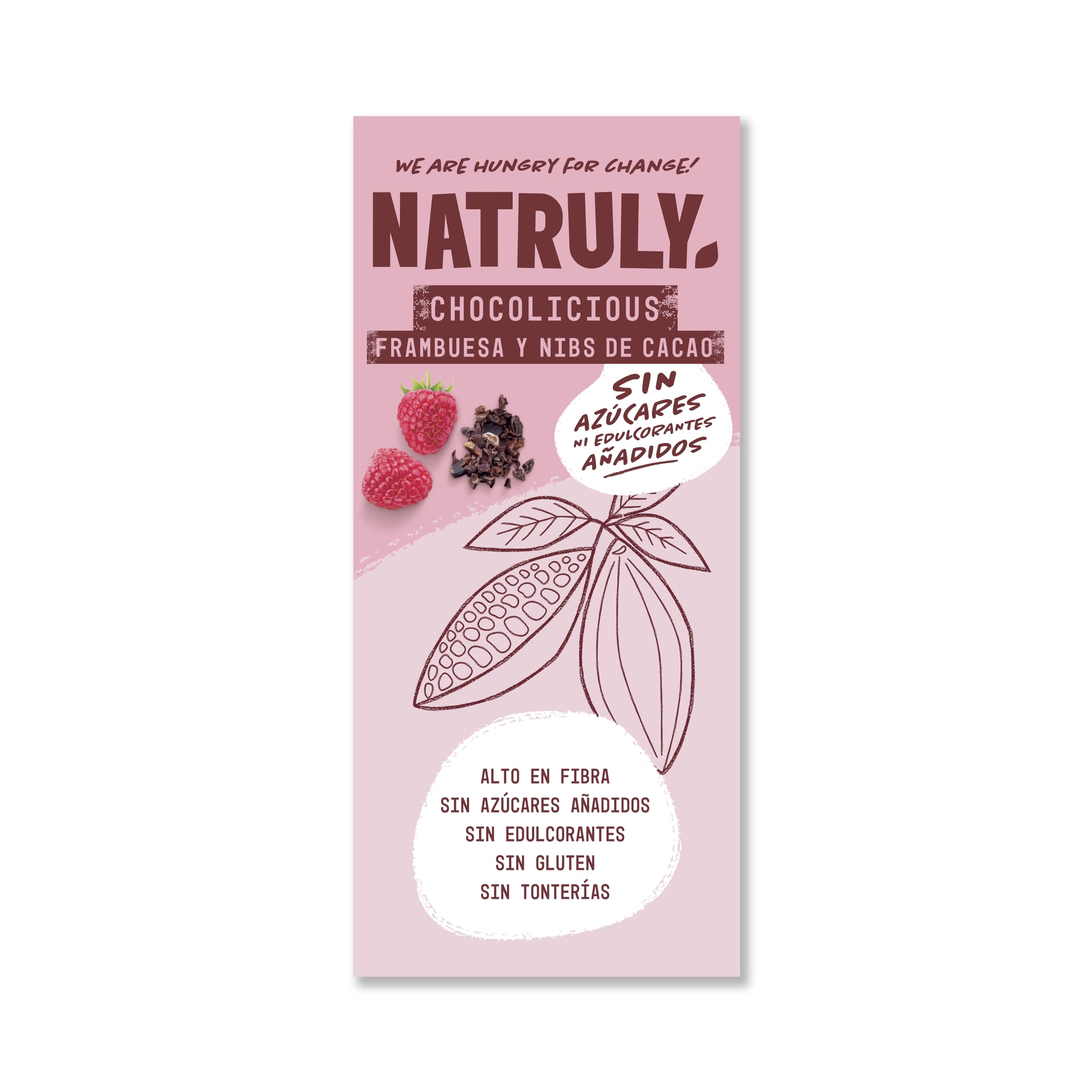 Natruly Chocolicious 72% Cacao 85 Gr (Frambuesa, 85 g (paquete de 12))