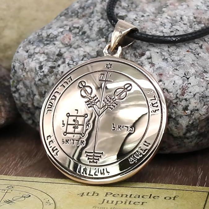 Moonlight Mysteries Bronze Fourth Pentacle of Jupiter Talisman for Wealth