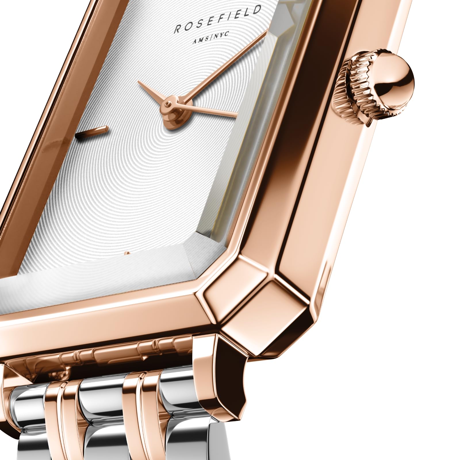 Rosefield Octagon XS Orologio da Donna Cinturino in Acciaio Inossidabile 19.5x24mm