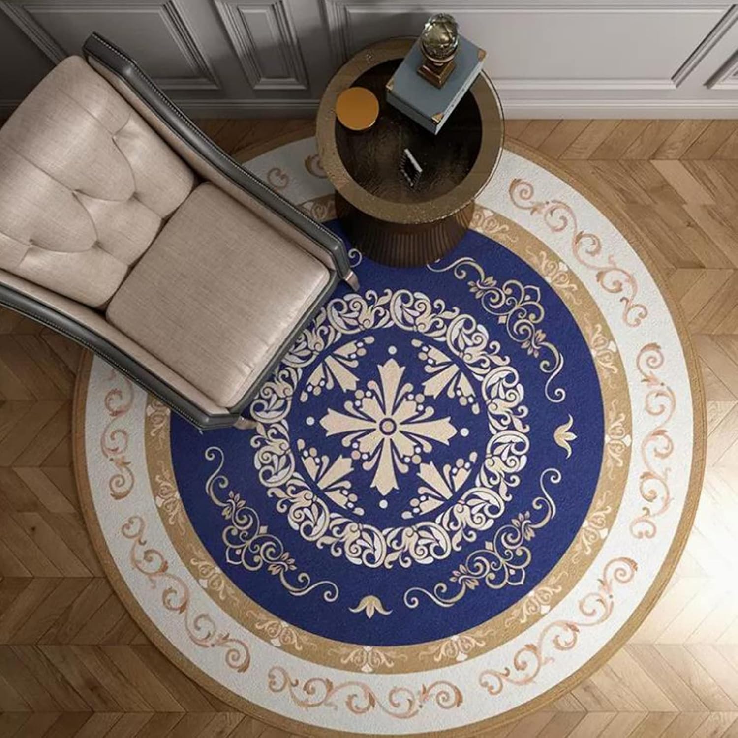 Office Chair Mat for Carpet, Desk Chair Mat, Water-Absorbent and Easy to Care for, Floor Protection in The Living Room, Study, Dressing Table, etc (Color : Beige, Size : 140CM/55.1IN)