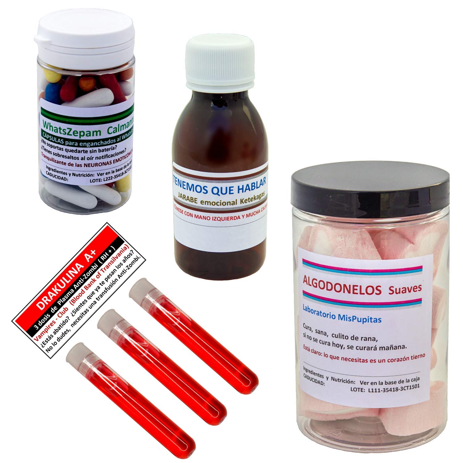 Regalo Original de Cumpleaños 40 50 60 Años – Botiquín con Chuches y Golosinas, Sorpresa Divertida con 10 Simulaciones de Medicinas