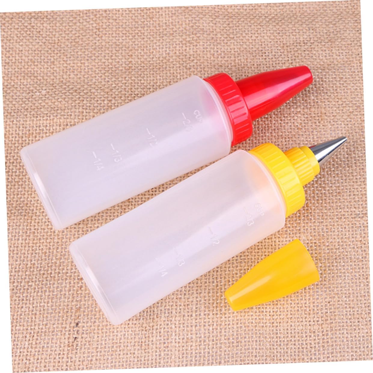 PRETYZOOM 12pcs Transparent Cake Squeeze Bottles for Decorating Cookie and Cake Icing Tool for Home Baking Create Beautiful Patterns and Flowers and Cookies
