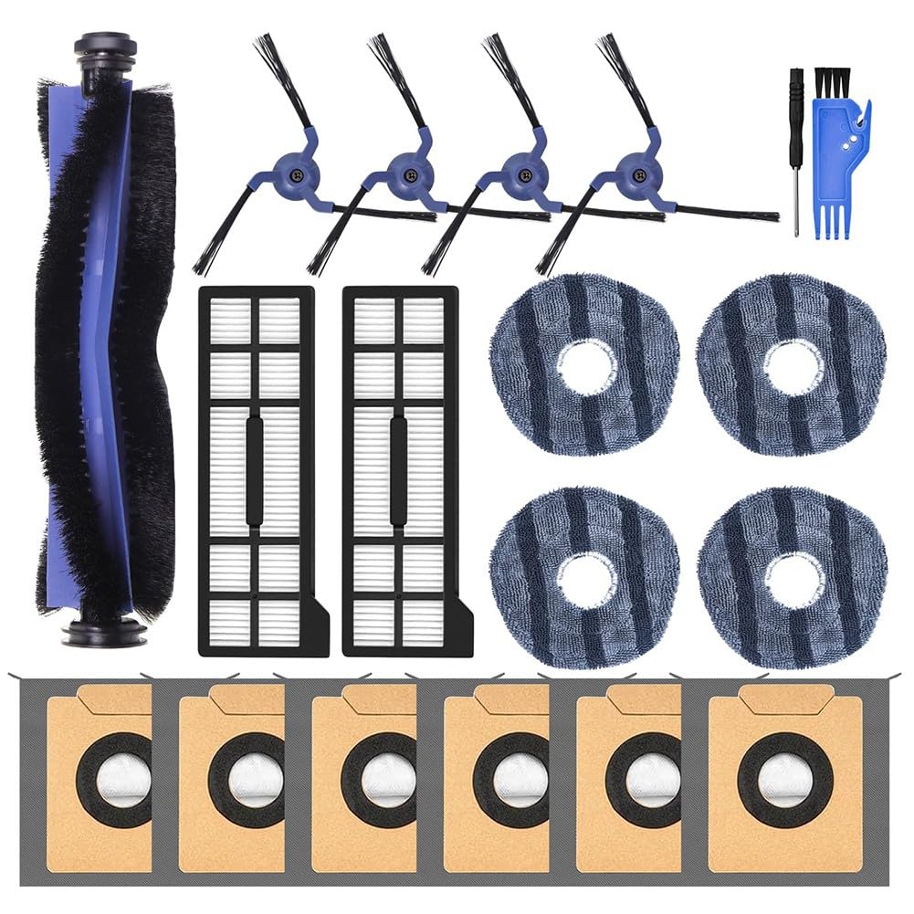 Accessoires pour robot aspirateur : lot de 10 pièces brosse filtre et serpillère