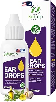 Erbaid Natural Ear Drops for Ear Infection Homeopathic Eardrops for Adults, Kids, Baby, Pets Relieves Ear Aches, Swimmers Ear, Loosens Wax Kids Safe Ear Health Made in USA