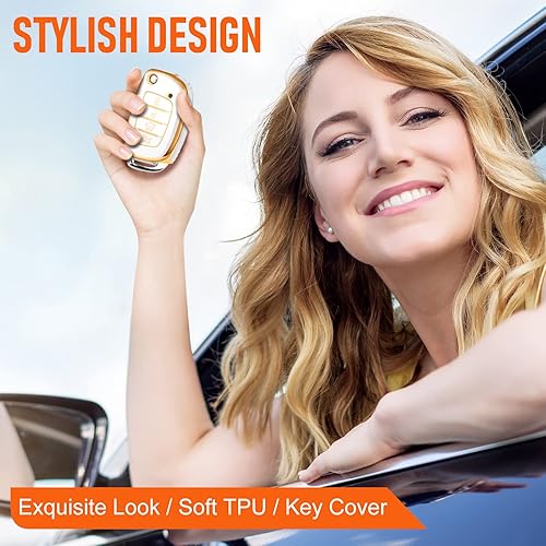 Miniatura 8 de Funda para llavero Hyundai Accesorios para Elantra Sonata Tucson Santa fe Ioniq GT 4 botones, funda de TPU (azul)