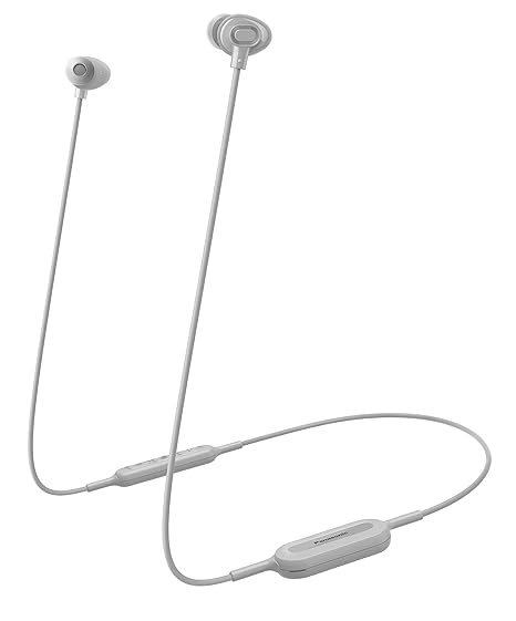 Panasonic Wireless in-Ear Headphone with Extra Bass System, Double Hold in-Ear Design, Quick Charge, Built-in Mic, Works with Google Assistant, Siri, Multi Device Connectivity (RP-NJ310BGEW, White) at Rs. 999