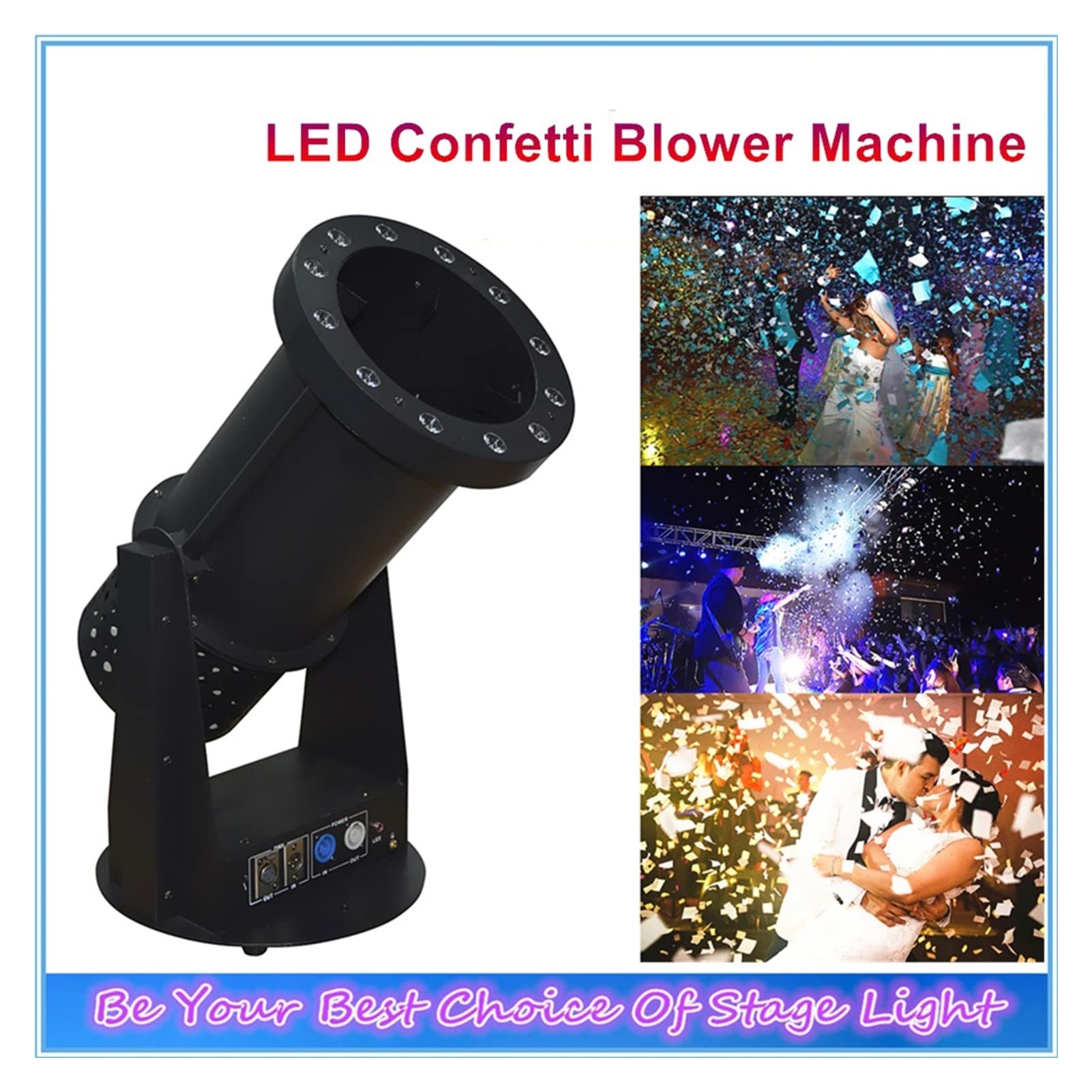 Konfetti-Maschine Konfetti-Launcher-Flower-Bühnen-Effekt-Kanone LED Confetti-Maschine mit. LED for Party-Hochzeits-Dekoration Für Hochzeitsfeier Dekoration