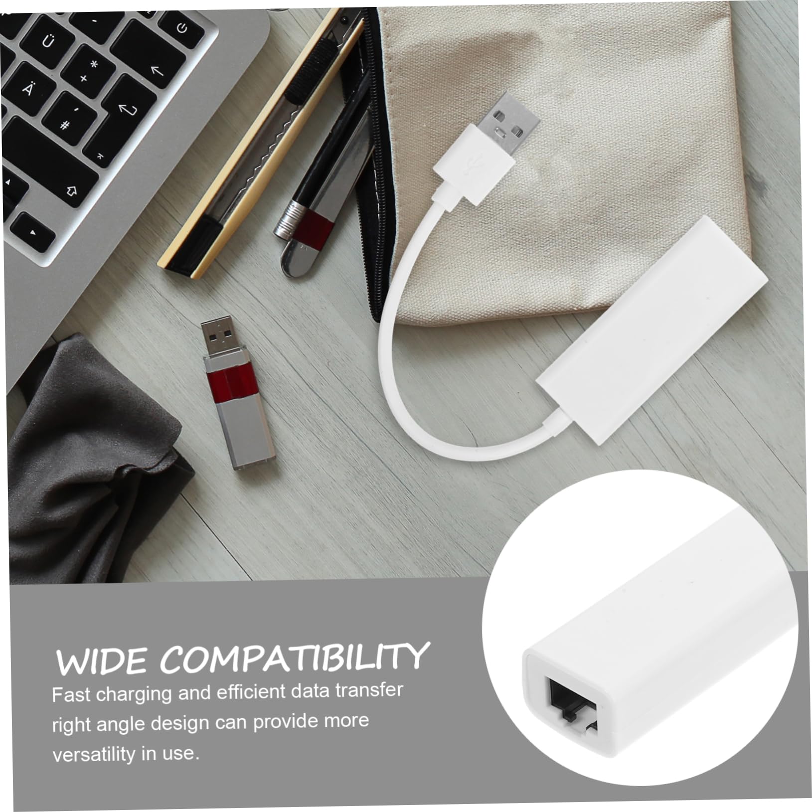 NUOBESTY USB to Adapter USB Gigabit Ethernet Converter No Driver Needed High Speed Mbps Network Card for Laptop and Wide Compatibility
