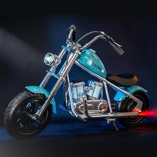 Miniatura 2 de Hyper GoGo Motocicleta eléctrica para niños, motocicleta eléctrica para niños de 24 V 160 W con integración de aplicaciones, luz ambiental, altavoz