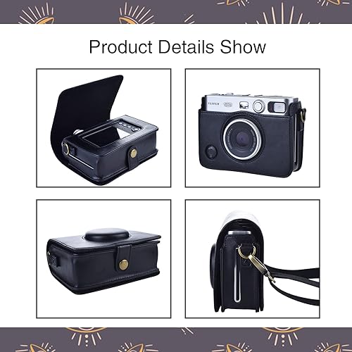 Miniatura 4 de MUZIRI KINOKOO Funda para cámara Instax Mini EVO - Funda protectora de piel sintética con apertura inferior para Fuji Instax Mini EVO con correa