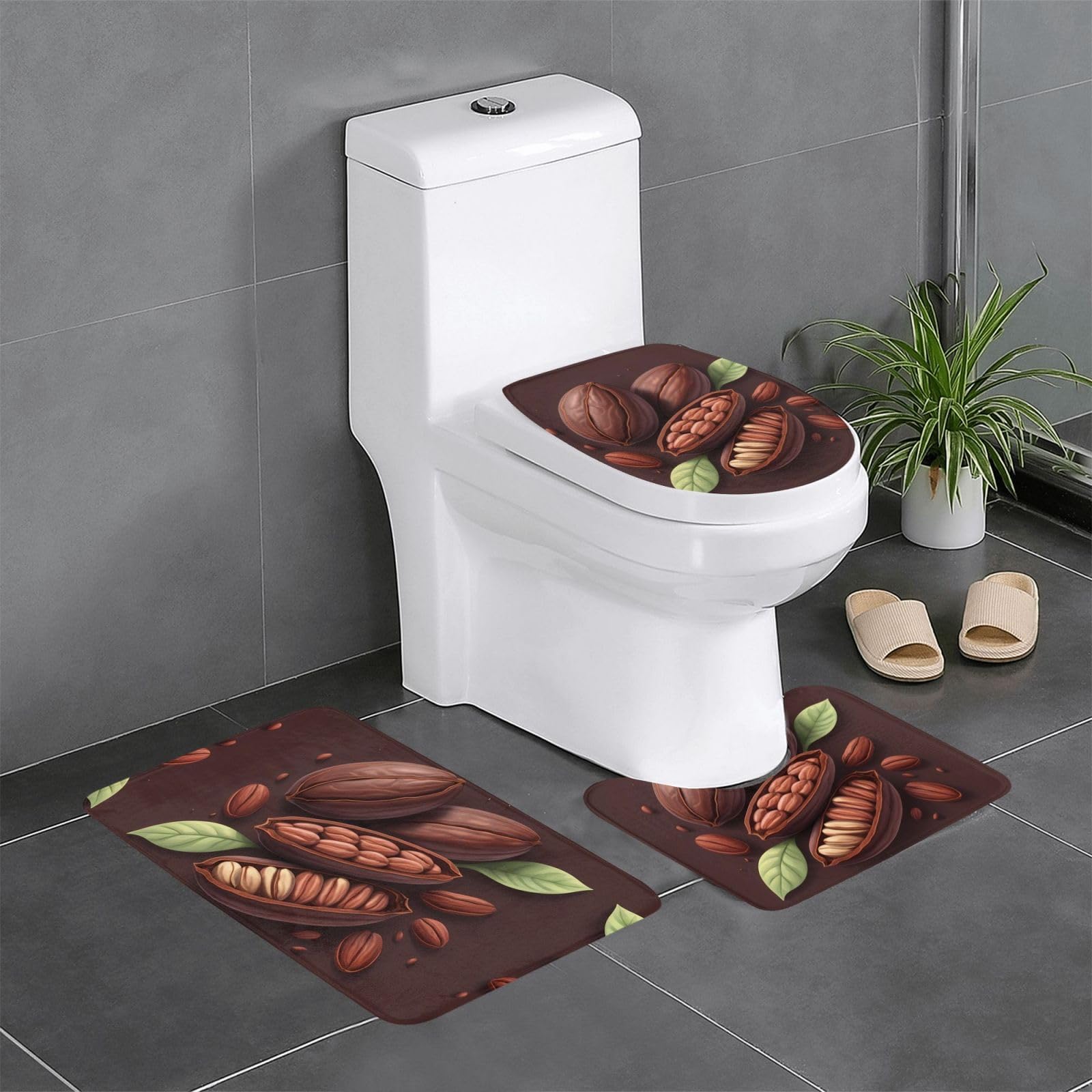 Tapis de sol antidérapants pour meuble-lavabo lot de 3 tapis de bain faciles à nettoyer