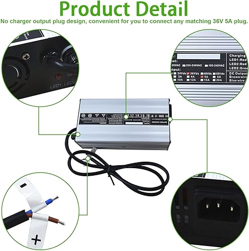 Miniatura 4 de ALL-CARB Cargador de batería 36V 5A Reemplazo para Yamaha EZgo EZgo TXT Club Car Golf Cart