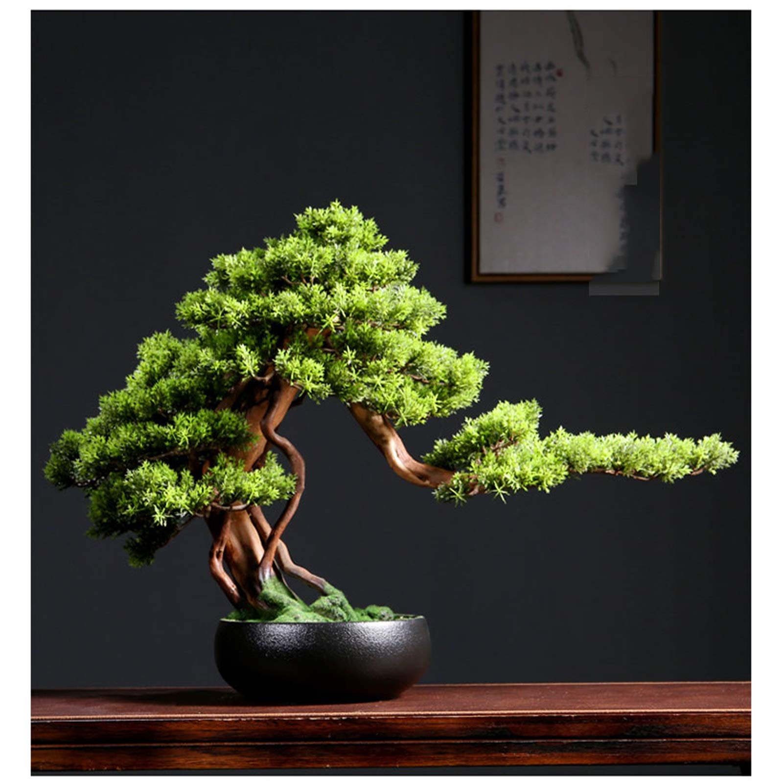 Arbre artificiel pour salon et grand hôtel avec pot vert élégant