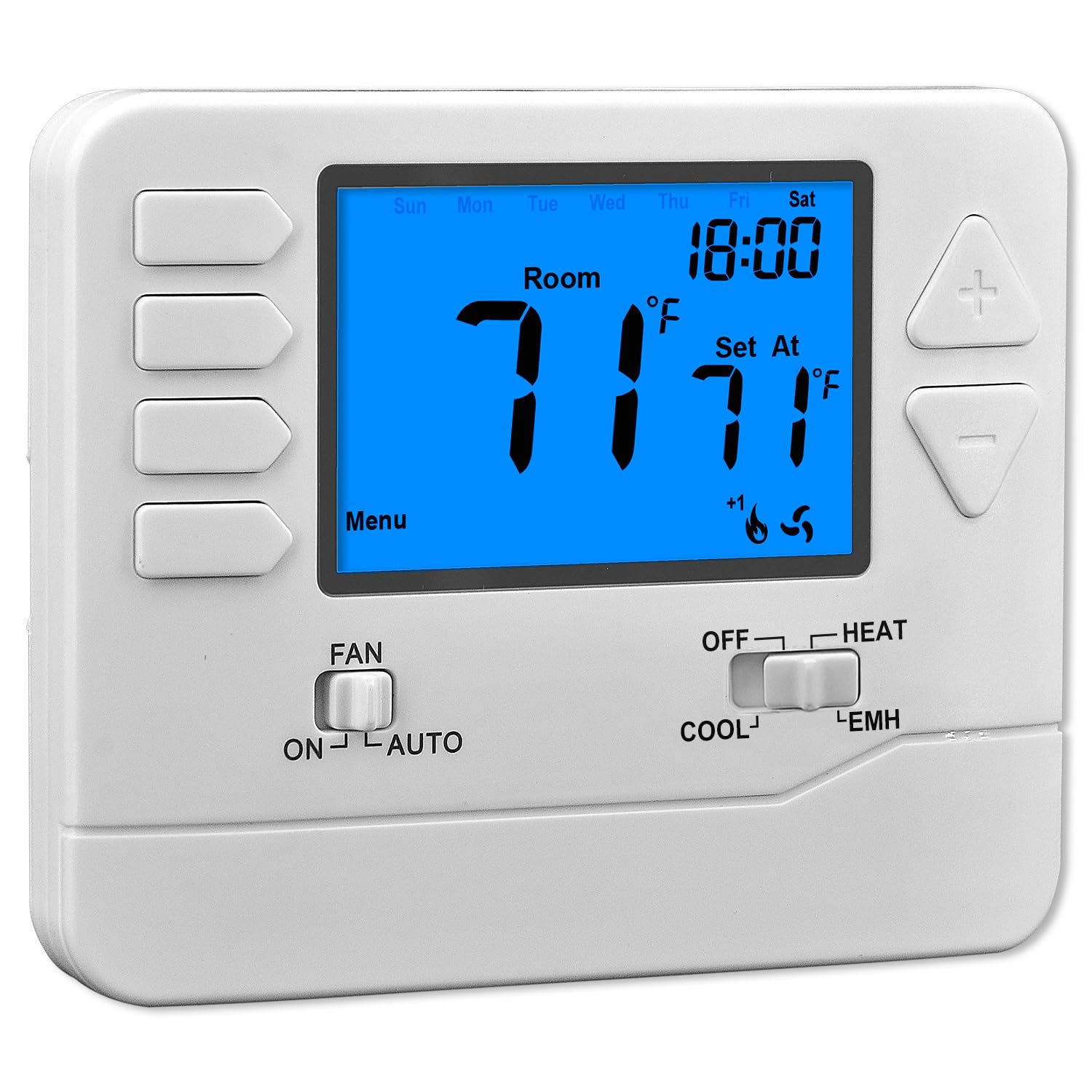 Suuwer Non-Programmable Heat Pump Thermostat for Home up to 2 Heat and 1  Cool - Amazon.com