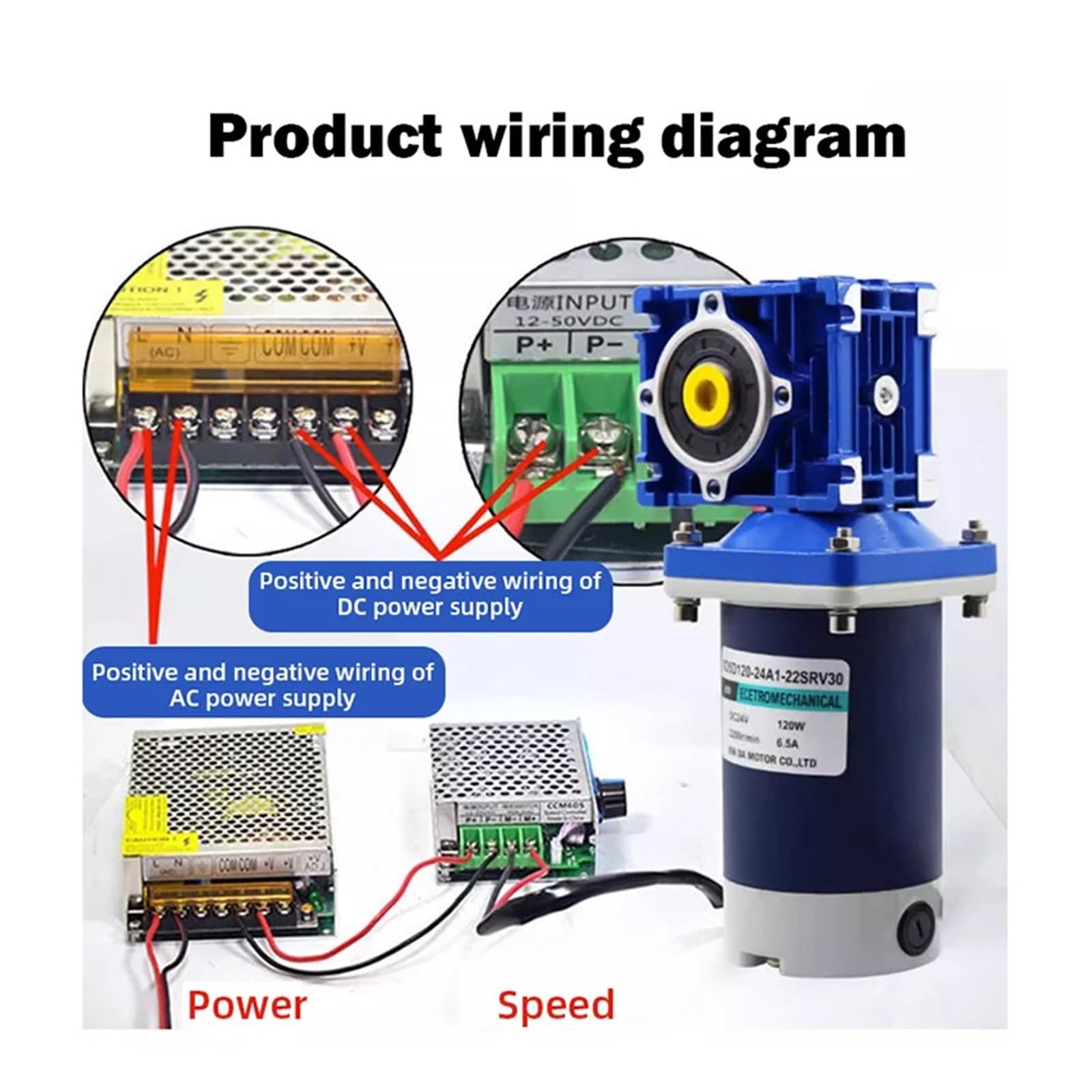 DC 12/24V Schneckengetriebe RV40 mit Drehmoment, selbstübersetzender, einseitig arretierbarer Welle Breite Anwendungen(210rpm,12V)