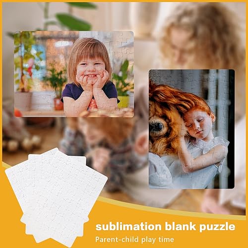 Miniatura 7 de MAIKESUB Rompecabezas de sublimación, 10 juegos de espacios en blanco de sublimación, rompecabezas de prensa de calor, rompecabezas personalizado en