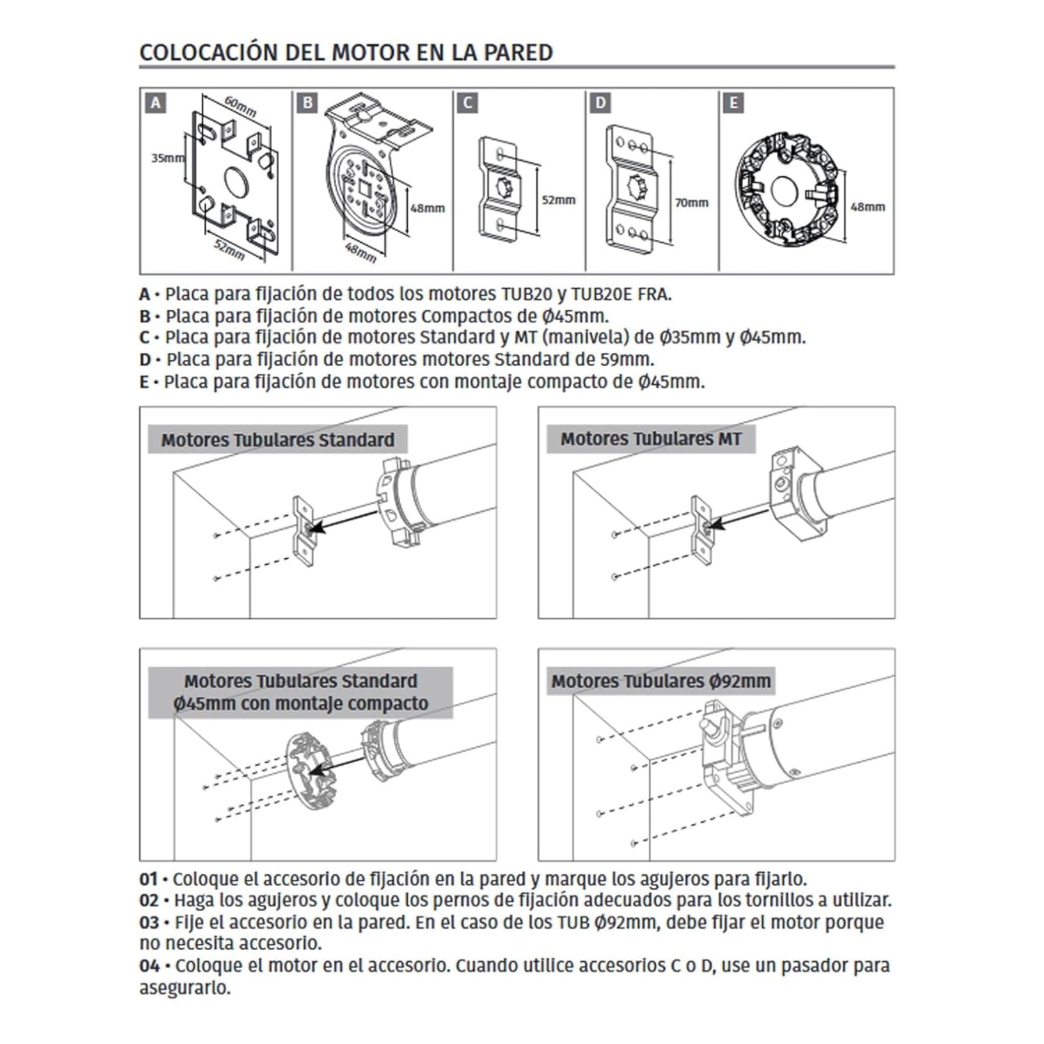 Motor Tubular persianas y Cortinas con Mando a Distancia. Motor Tubular Motorline para Ejes de 60mm. Automatismo persianas y toldos, hasta 50kg de Peso.
