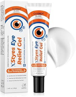 Stye Eye Relief Gel with Tea Tree Oil,Calendula & Vitamin E–Gentle Soothing Serum for Styes,Chalazion & Blepharitis, Sensitive Eyelids & Under Eye Care for Redness,Irritation & Puffiness,1.4oz/40g