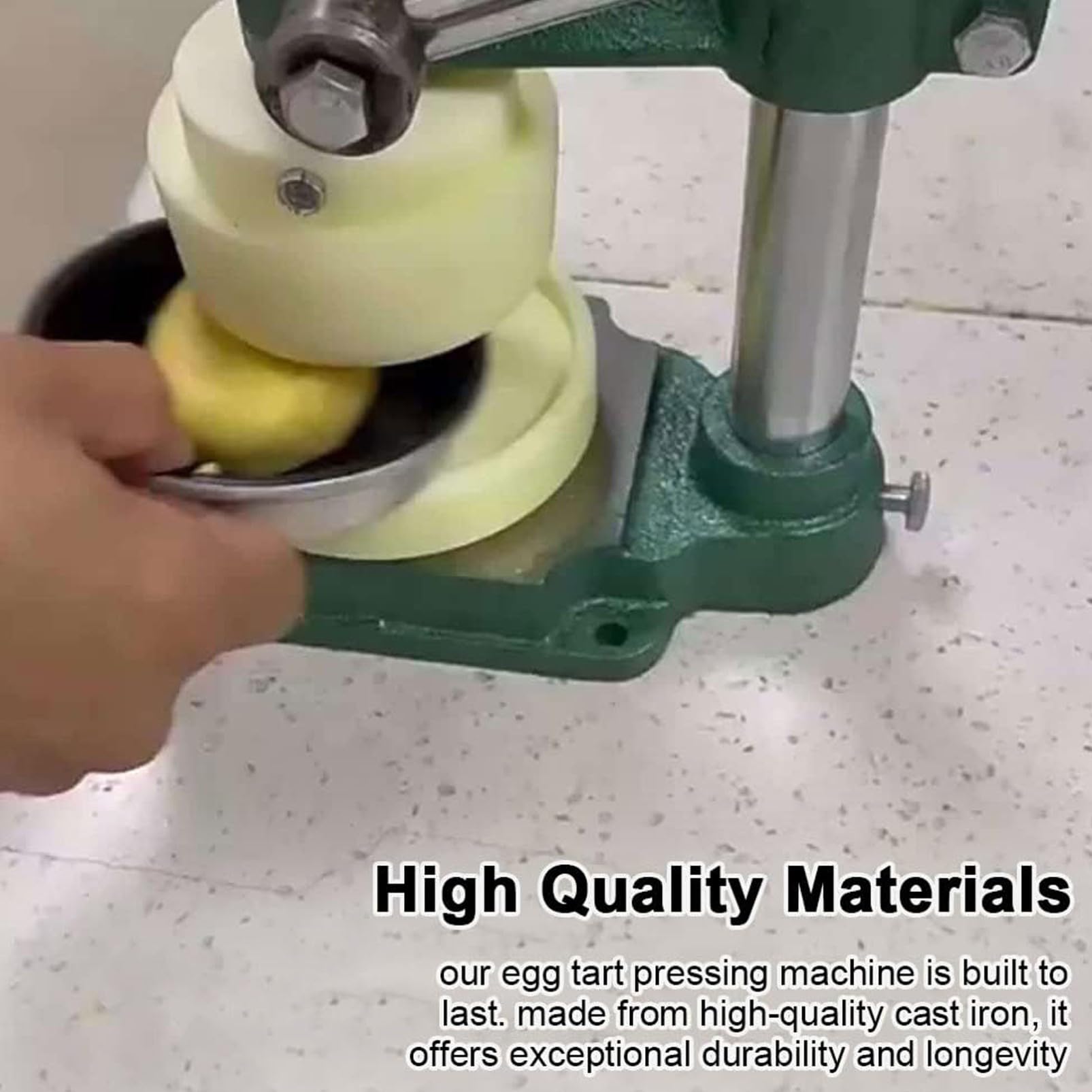Máquina de prensa de tartas de huevo, 16 moldes manual para hacer tartas de huevo, molde de tarta de crema de prensa manual para el hogar, panadería, uso comercial