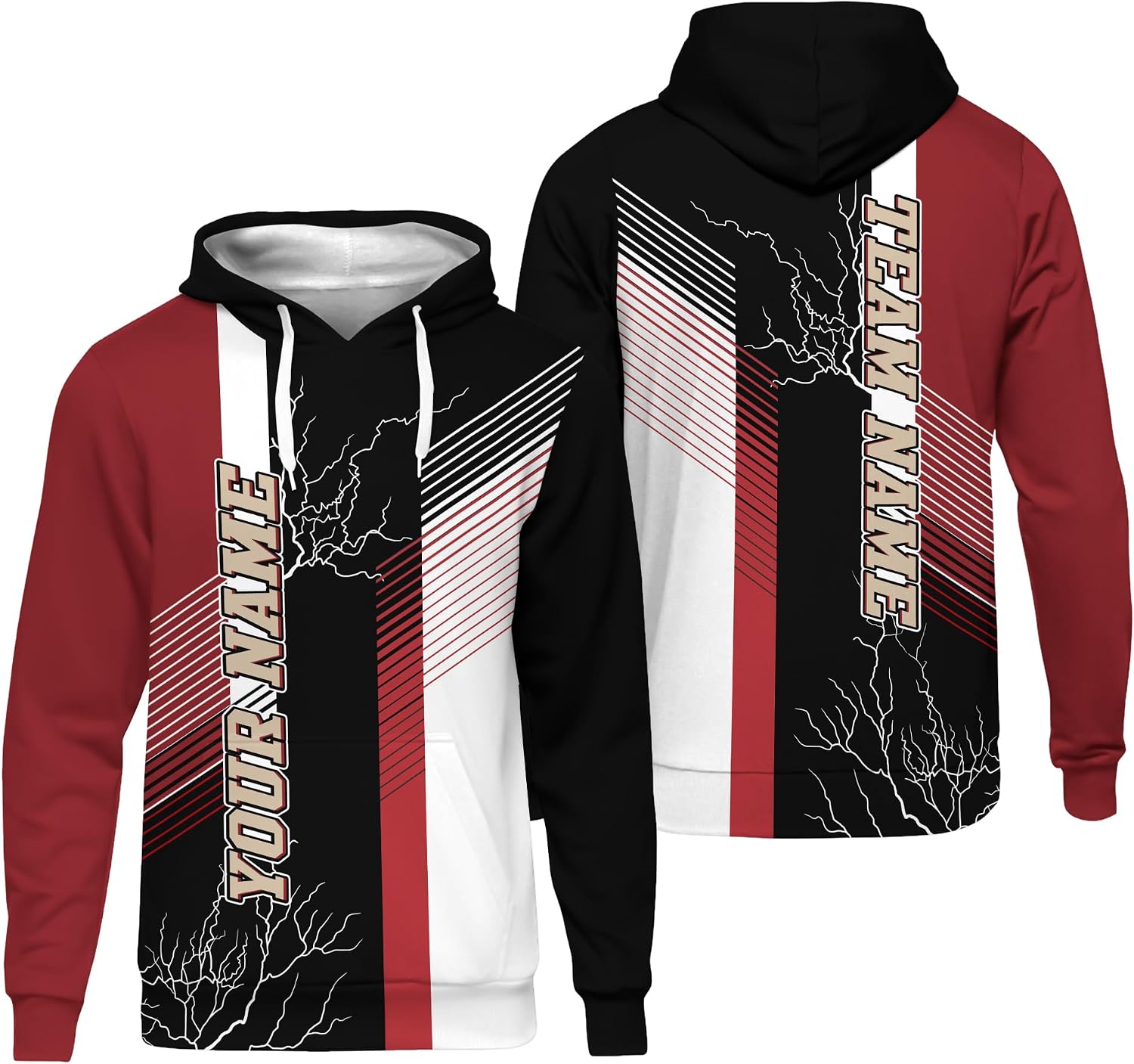 Unisex Bowling Pullover Hoodie Customized Sporty Long Sleeve Shirt For Bowler Printing Bowling Outfit