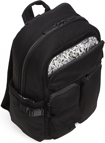 Miniatura 4 de Vera Bradley Mochila grande de algodón para mujer, color negro, talla única
