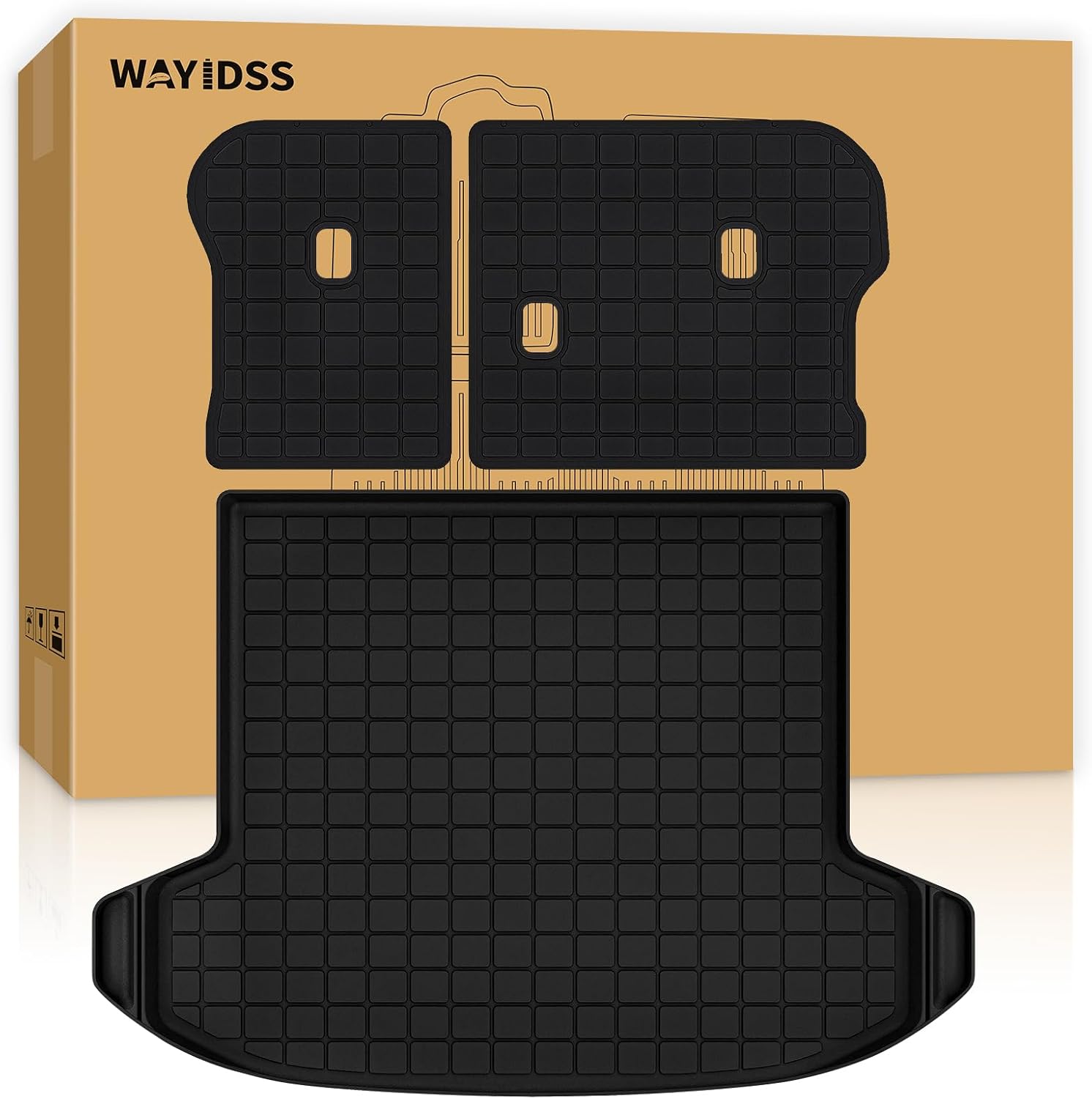 Cargo Mat with Backrest Protection for 2026 KIA Sportage?fit for Fuel&Hybrid?,TPE All Weather Protection Cargo Liner with Velcro Rear Seats Backrest car Accessories-Black For 2026 Sportage 2-ni-1 cargo mat