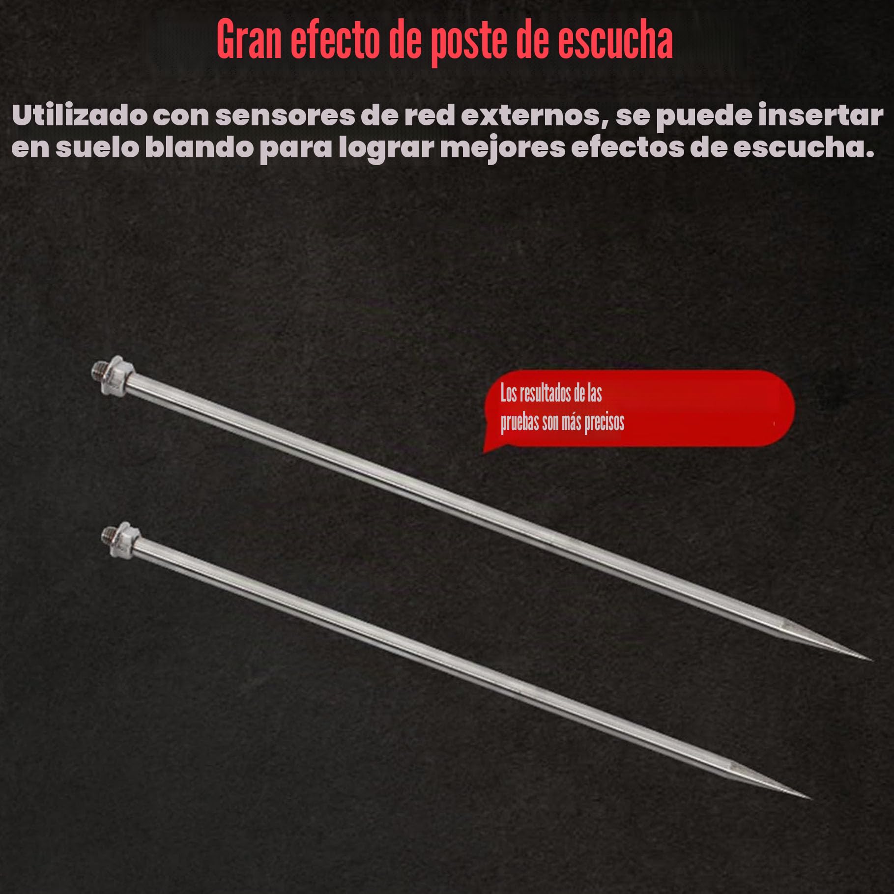 Detector de Fugas de Agua subterránea, Detector de Fugas de Agua de tuberías de Instrumentos, con frecuencia Ajustable de 4 Niveles, para Pisos, Paredes
