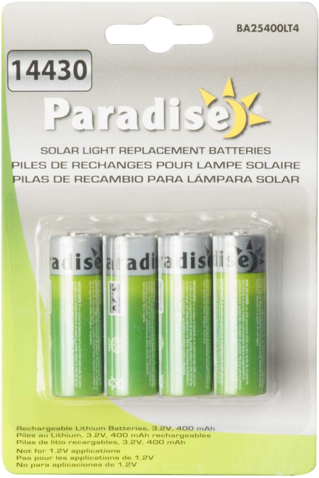 LlFEPO4 400 mAh Battery, 4-Pack