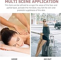 Vista 4 de FRCOLOR Rodillo de jade Rodillo facial Guasha Herramientas faciales para el cuidado de la piel 2Pcs