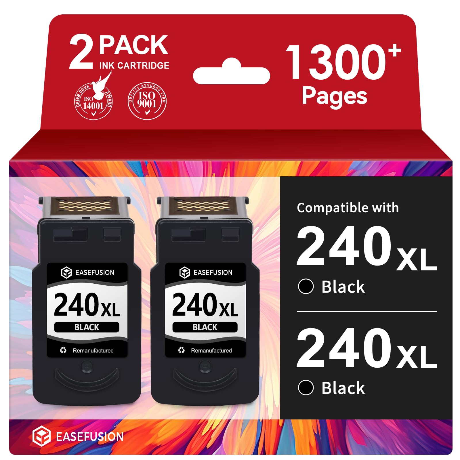 EaseFusion 240XL Replacement for Canon 240XL Black Ink Cartridge PG-240