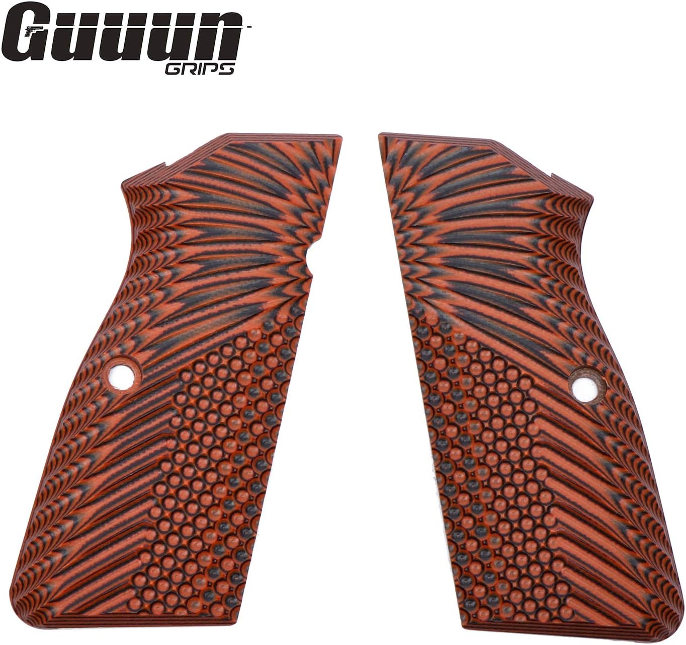 Guuun G10 Grips for Browning Hi Power and Tisas Regent BR9, OPS Eagle Wings Texture