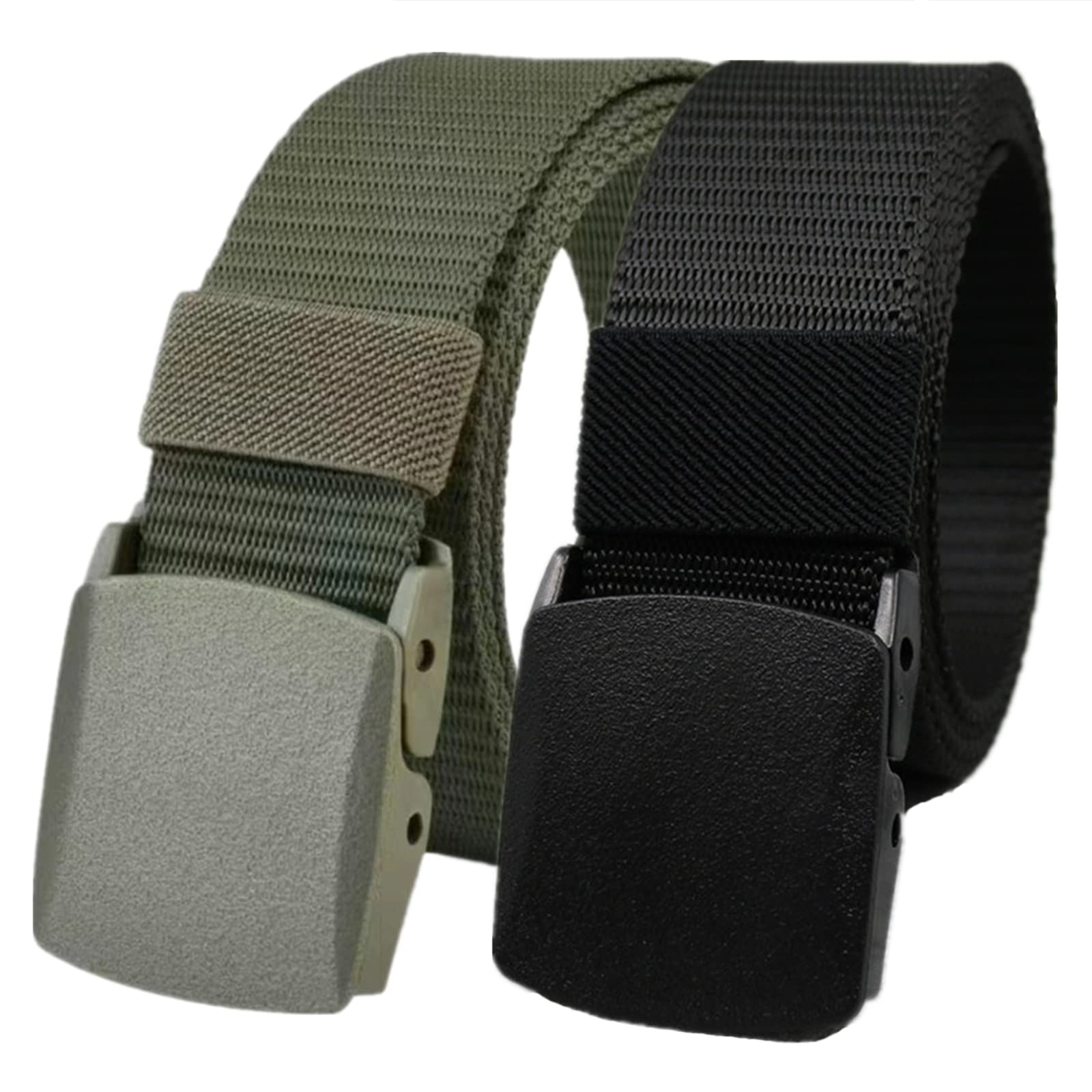 Cinturón de nailon Cinturón táctico de liberación rápida ajustable for hombre, cinturón táctico militar for hombre, cinturón de lona de nailon con hebilla de plástico de liberación rápida, ancho 1,5(B
