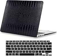 Vista 1 de KEROM Compatible con Funda para MacBook Air de 13 Pulgadas con Diseño de Cocodrilo 2021 2020 2019 2018 M1 A2337 A2179 A1932, Texturizada Elegante