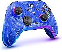 Vista 1 de Wireless Switch Controllers for Nintendo Switch/Lite/OLED/Switch 2, 1200mAh Rechargeable Pro Controller, 10 Colors LED Light up, Switch Turbo Remote