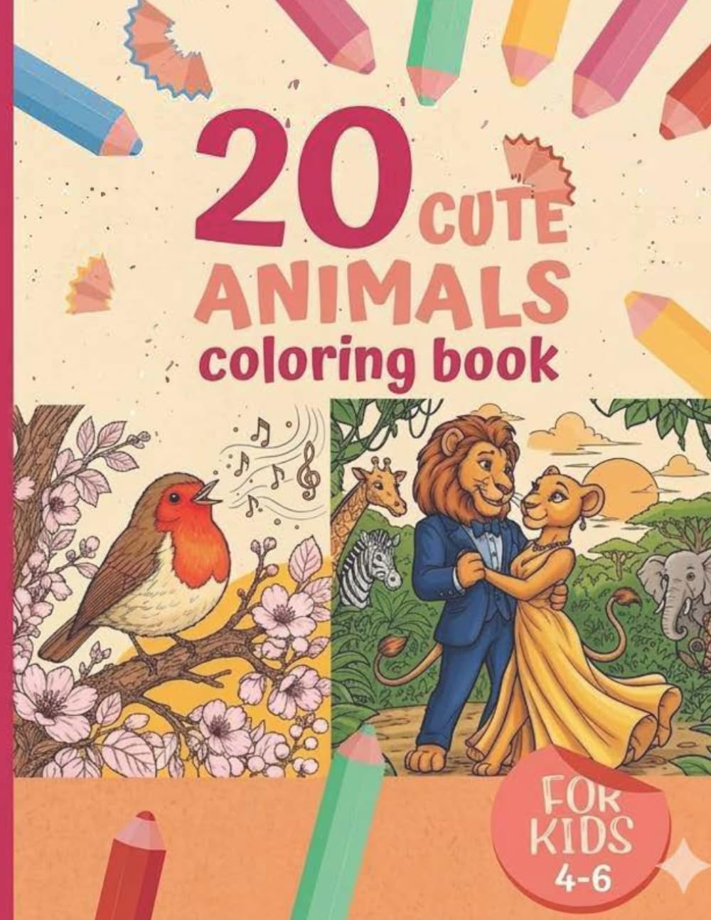 Cute Animal Coloring Book: For Relaxation and Stress Relief