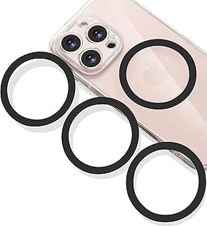 Universal Metal Rings Compatible with Magsafe Sticker for All Phone Cases & Wireless Charging, Magnetic Car Mount/Phone Holder Conversion Kit, 4 Pack Black
