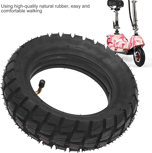 Miniatura 5 de Neumático de scooter eléctrico, reemplazo de goma inflable de 10 pulgadas con tubo interior para viajeros, jinetes urbanos y usuarios recreativos