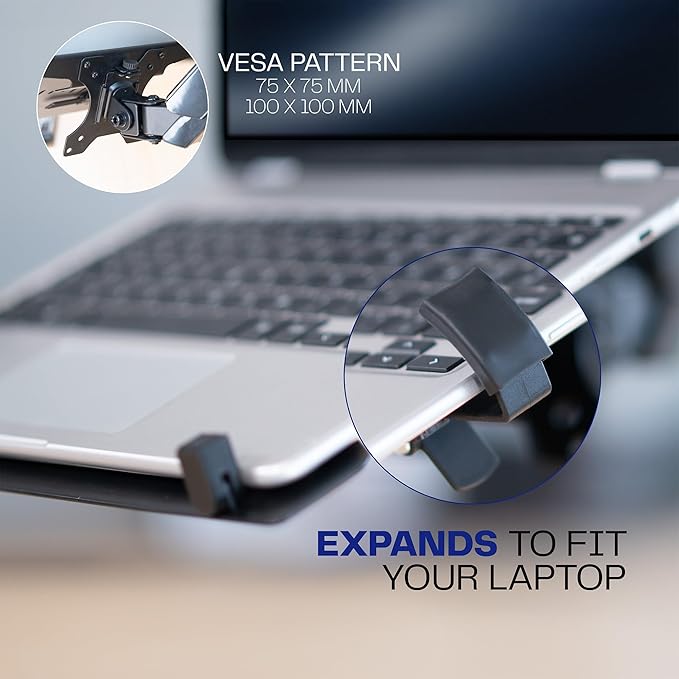 Soporte ajustable VIVO para laptop 10-15.6 pulgadas, negro miniatura 7