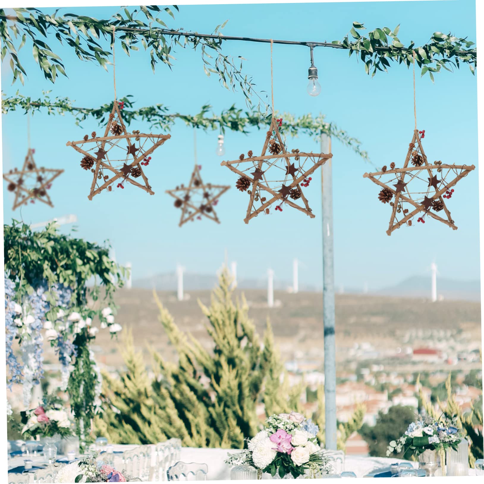 Decorazione Natalizia Forma Di Stella Addobbo Per Albero Di Natale Con Corda Per Appendere Accessorio Elegante Per Feste Di Natale e Decorazioni Casa e Giardino