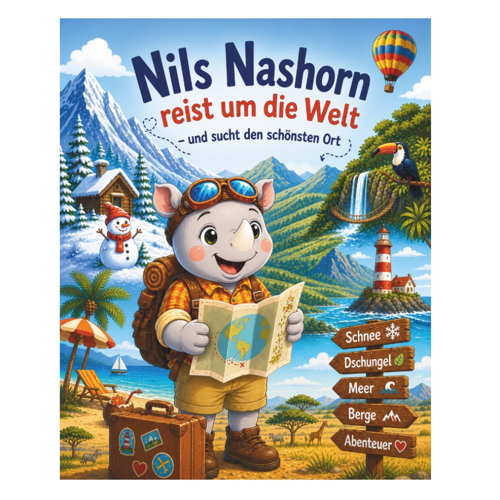 Nils Nashorn reist um die Welt: und sucht den schönsten Ort