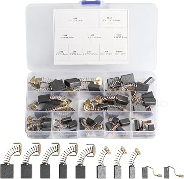 Xujinsongg 40 pcs Electric Motor Carbon Brushes, 10 Sizes