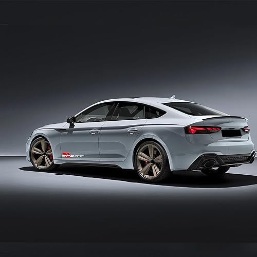 Vista 6 de Calcomanía deportiva para coche Zhizhong, calcomanía de vinilo de 16 pulgadas apta para el costado de todos los coches (blanco y rojo)