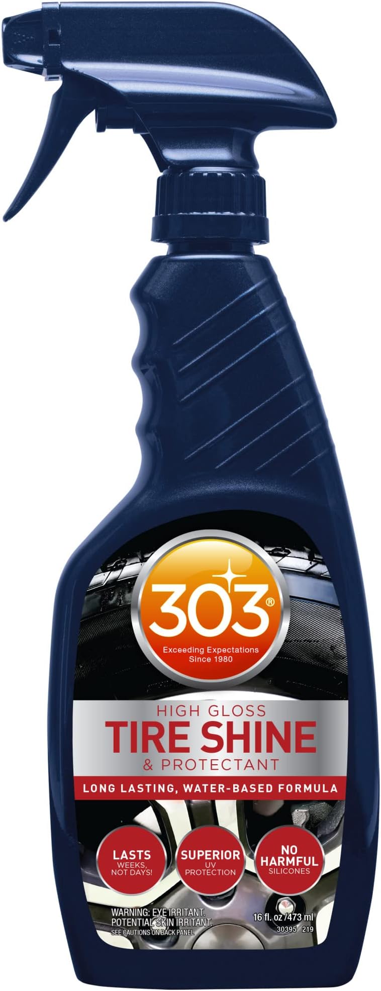 High Gloss Tire Shine And Protectant - Long Lasting, Water Based Formula - Lasts For Weeks - No Harmful Silicones - Lasts Weeks Not Days, 16 fl. oz. (30395CSR) Packaging May Vary