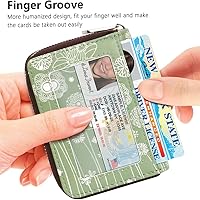 Vista 89 de FurArt - Cartera para tarjetas de crédito, soporte para tarjetas con cremallera para hombres y mujeres, bloqueo RFID, cartera con llavero