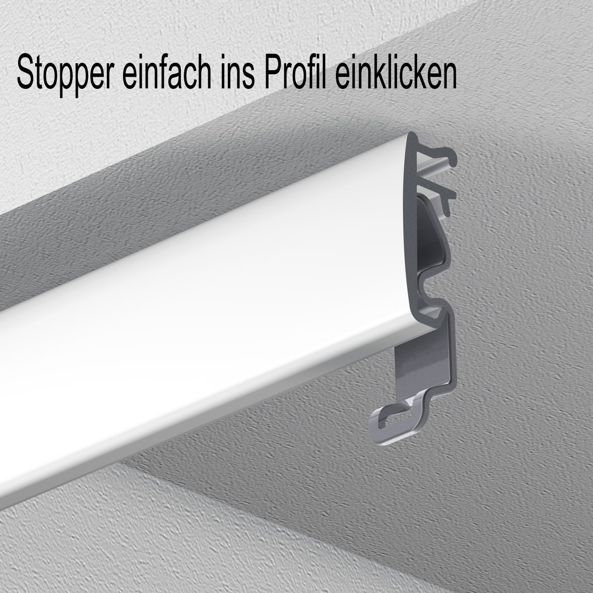 Garduna SmartGlide! | Gardinenschiene | Vorhangschiene | Aluminium weiss | mit hochwertigen Leichtlaufrollen | 240cm (2x120cm)