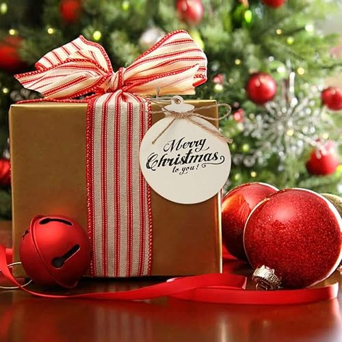 Miniatura 4 de OurWarm 50 adornos de Navidad de madera para manualidades, adornos de madera en blanco de 4 pulgadas para pintar, rebanadas de madera natural sin