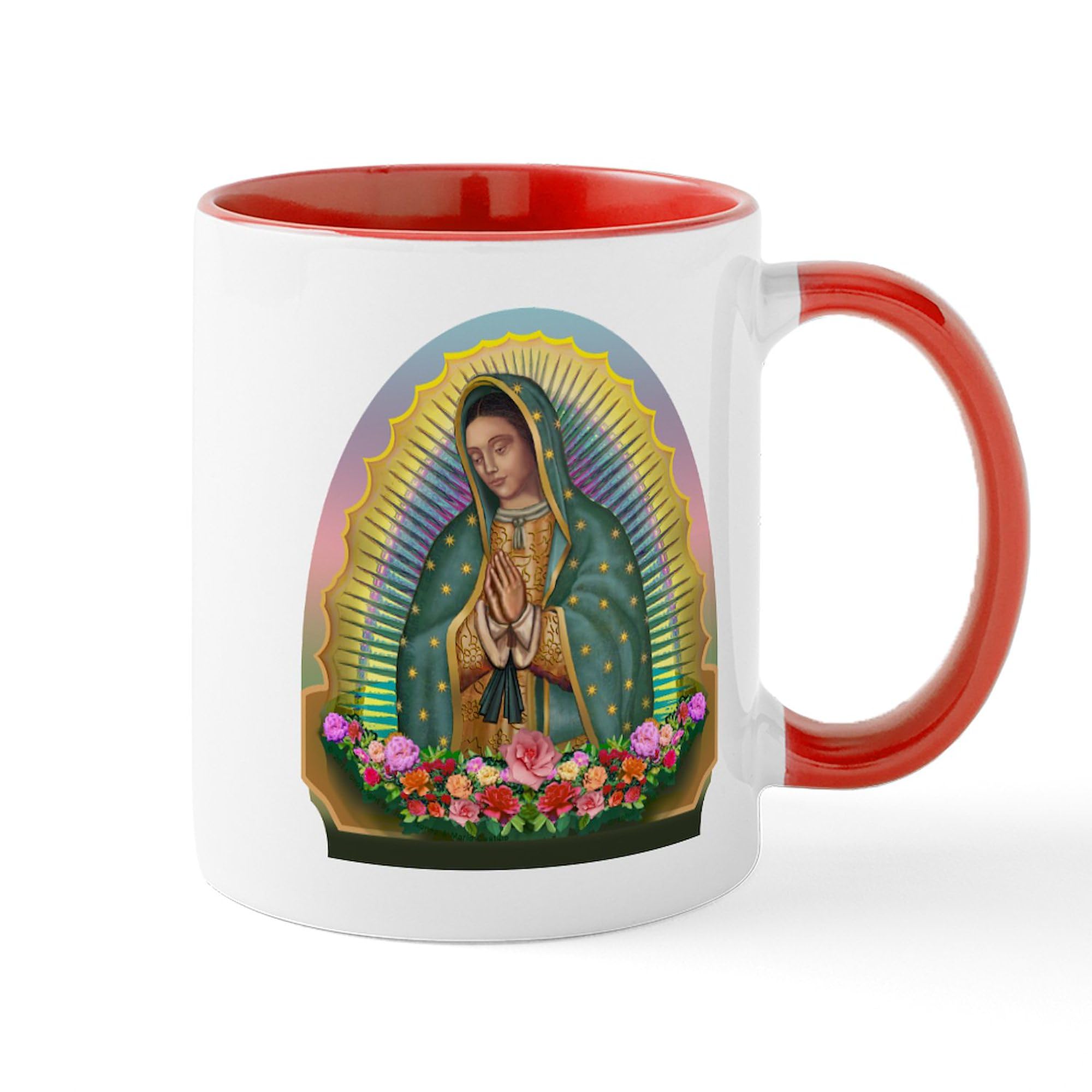 CafePress Guadalupe Yellow Aura Mug 11 oz (325 ml) Ceramic Coffee Mug
