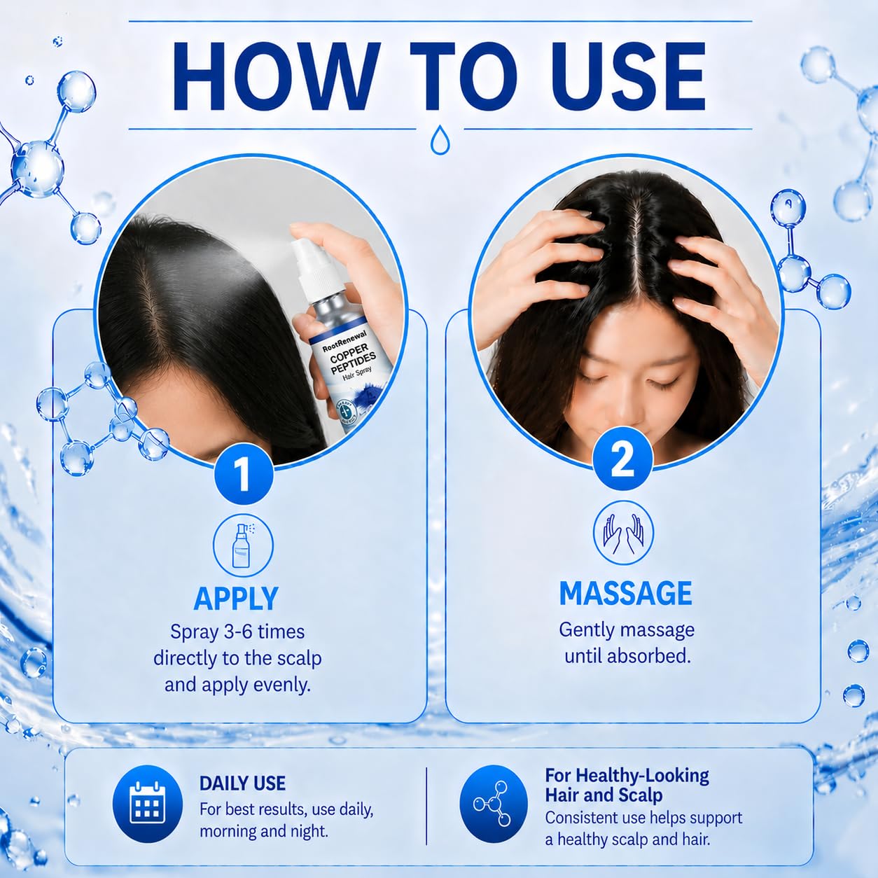 Copper Peptide Scalp Spray with GHK-Cu, Biotin & Panthenol