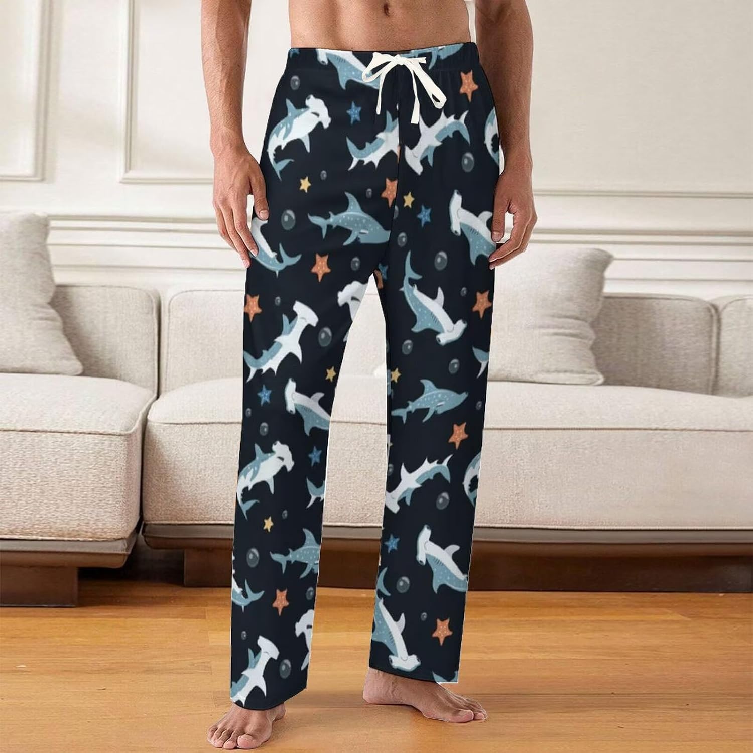 Mens Pajama Pants Soft Pj Pants Lounge Pajama Bottoms with Pockets Drawstring - Image 2